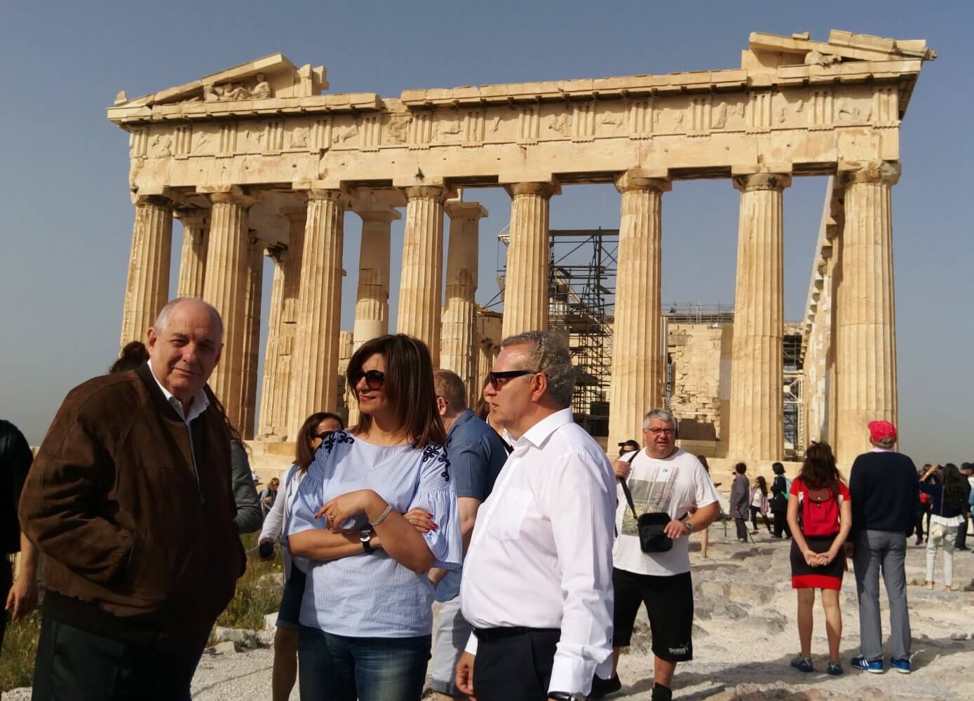 Μήνυμα συναδέλφωσης, για πολιτισμό και ειρήνη, έδωσαν από την Ακρόπολη, οι Υπουργοί Διασποράς Ελλάδας, Αιγύπτου, Κύπρου