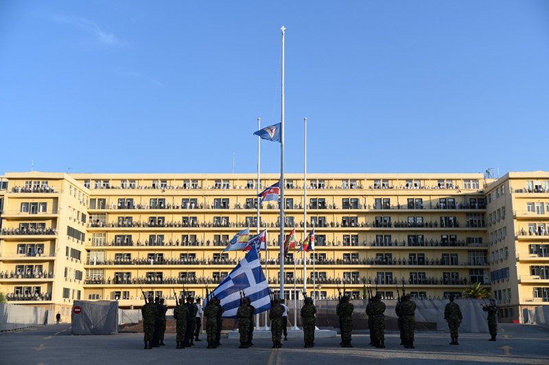 Τελετή απόδοσης τιμής στους θανόντες στη Λιβύη 